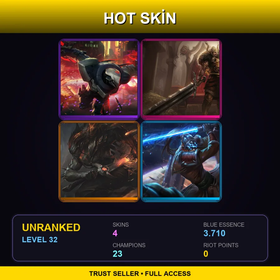 EUNE | Lv32 | Unranked | 4 Skin | 23 Champ