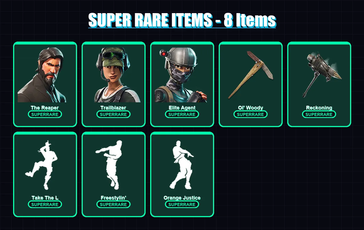 [PC/PSN] | The Reaper | Trailblazer | Elite Agent | Valeria | Calamity | 45 skin | 34 pickaxe | 41 emote | 35 glider | Lv415