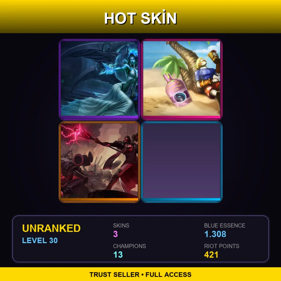 LAS | Lv30 | Unranked | 3 Skin | 13 Champ