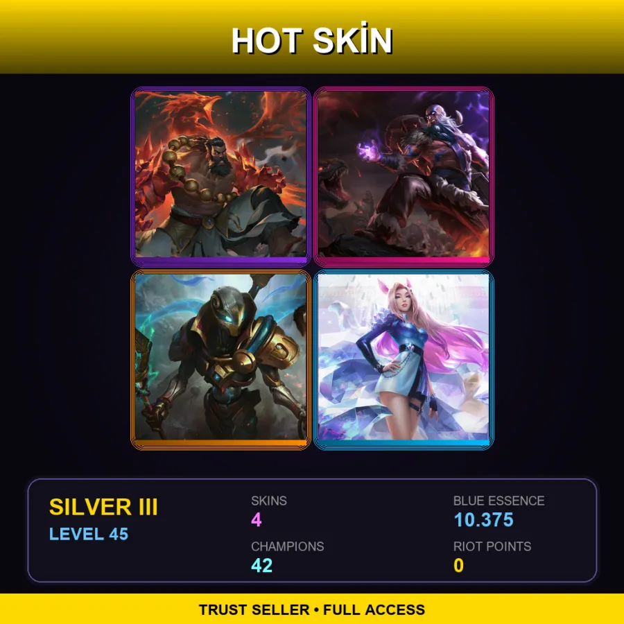 LAS | Lv45 | Silver III | 4 Skin | 42 Champ