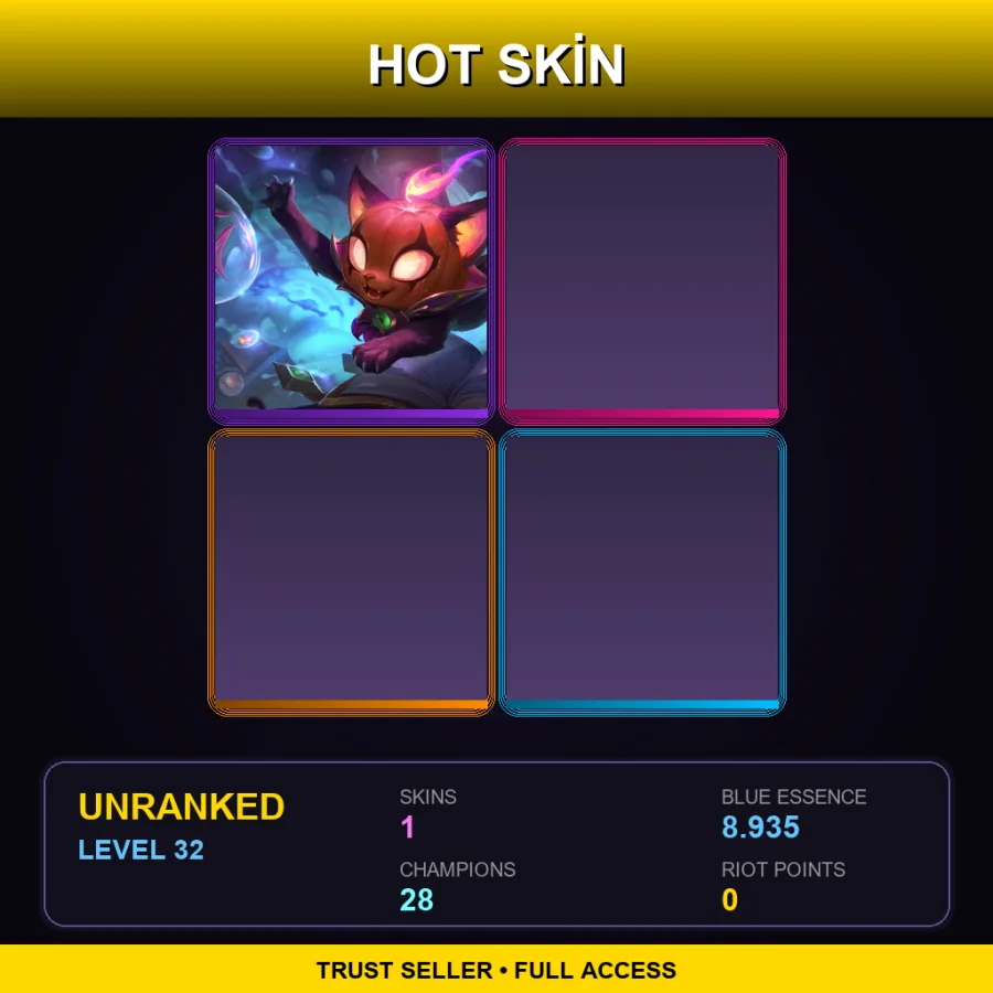 TR | Lv32 | Unranked | 1 Skin | 28 Champ
