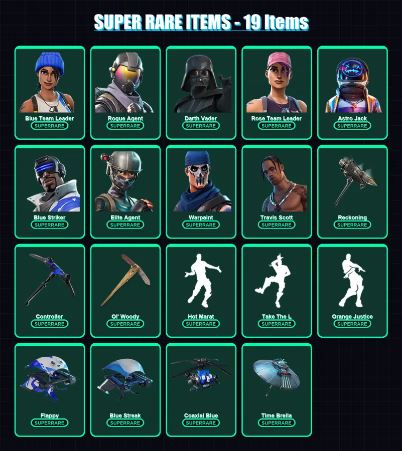 [PS4/PS5/XBOX/PC] | Blue Team Leader | Rogue Agent | Darth Vader | 129 skin | Lv1517