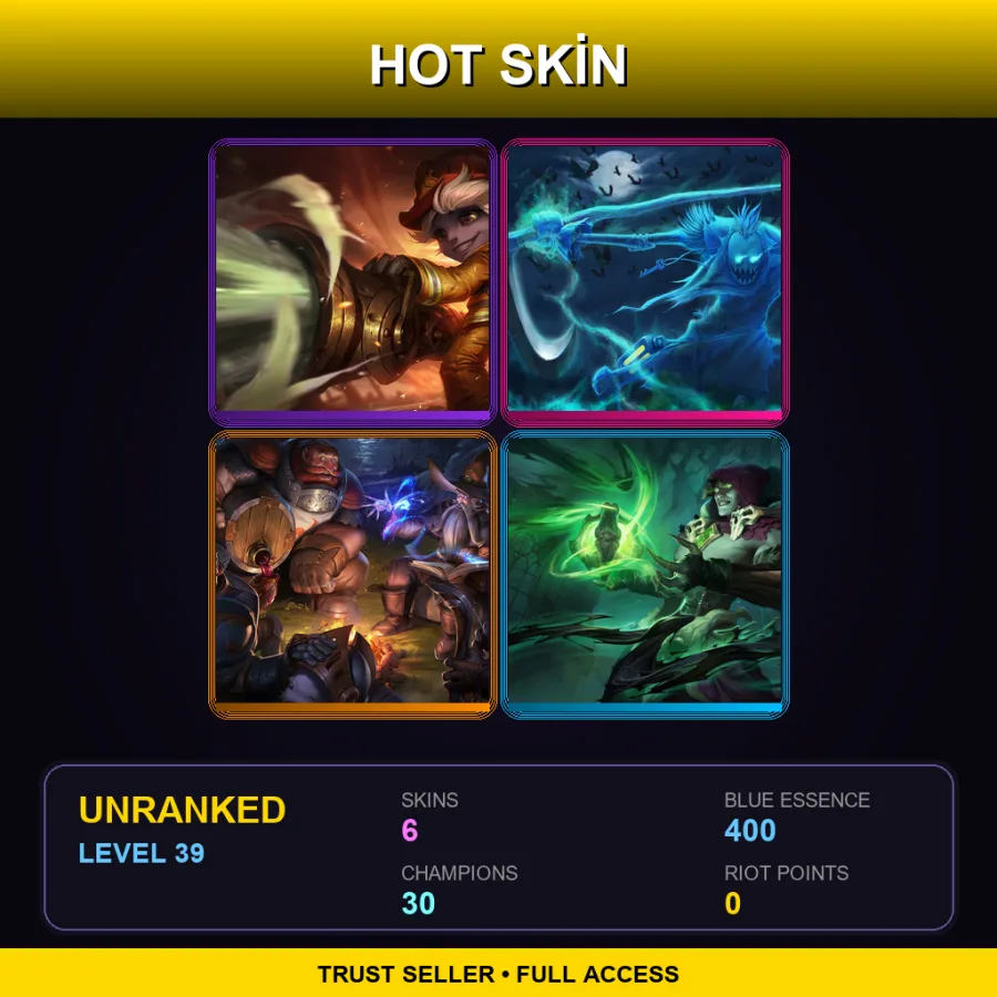 TR | Lv39 | Unranked | 6 Skin | 30 Champ