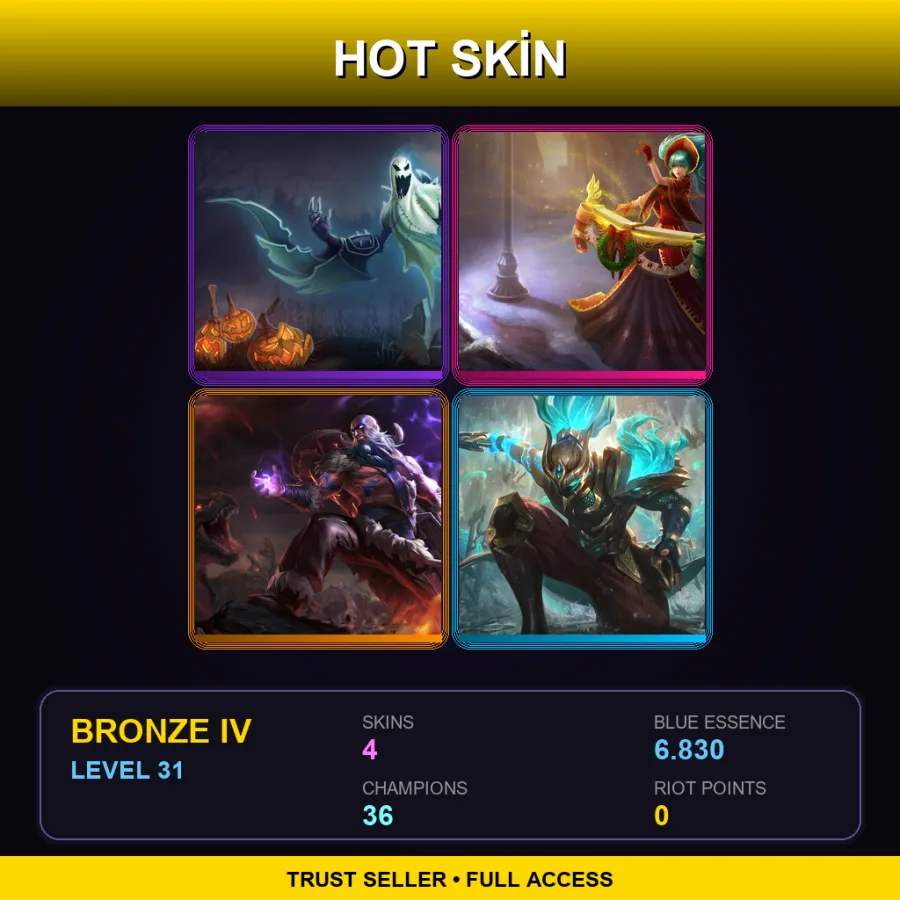 BR | Lv31 | Bronze IV | 4 Skin | 36 Champ