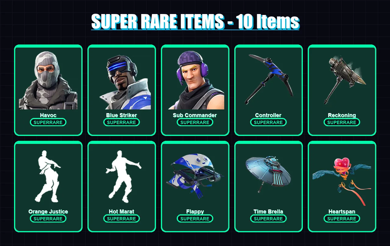 [PC/XBOX/PSN] | Havoc | Blue Striker | Sub Commander | Carbide | Spectra Knight | 42 skin | 41 pickaxe | 47 emote | 42 glider | Lv666 — Fortnite account