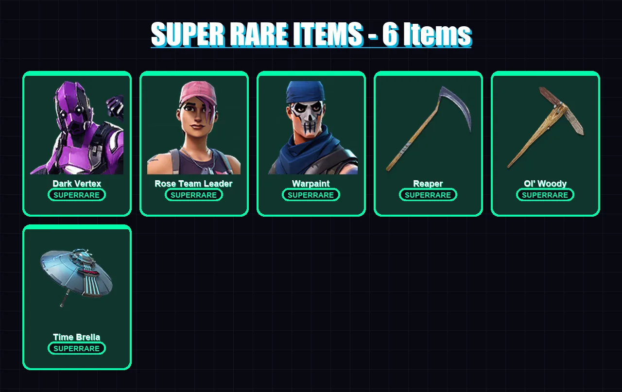 [PC/XBOX/PSN] | Dark Vertex | Renegade Raider | Rose Team Leader | Warpaint | Midas | 113 skin | 197 pickaxe | 162 emote | 134 glider | Lv2651