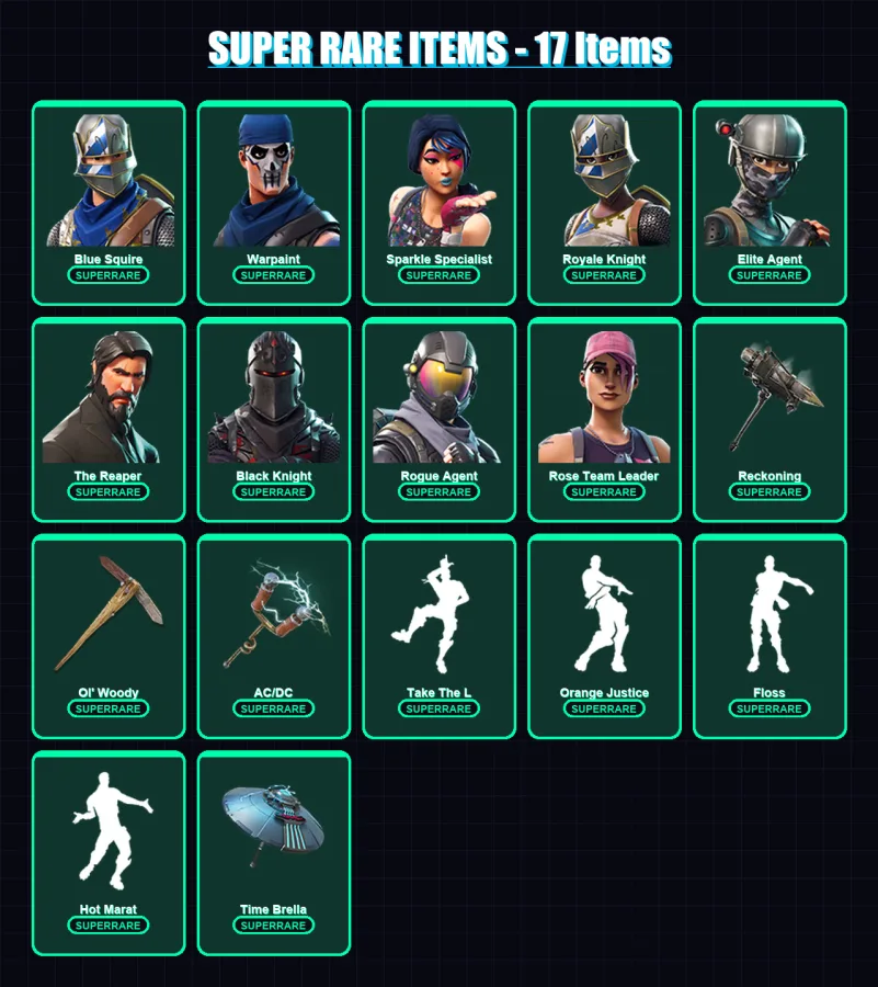 [PC/PSN] | Blue Squire | Warpaint | Sparkle Specialist | Royale Knight | Elite Agent | 91 skin | 88 pickaxe | 91 emote | 82 glider | Lv991
