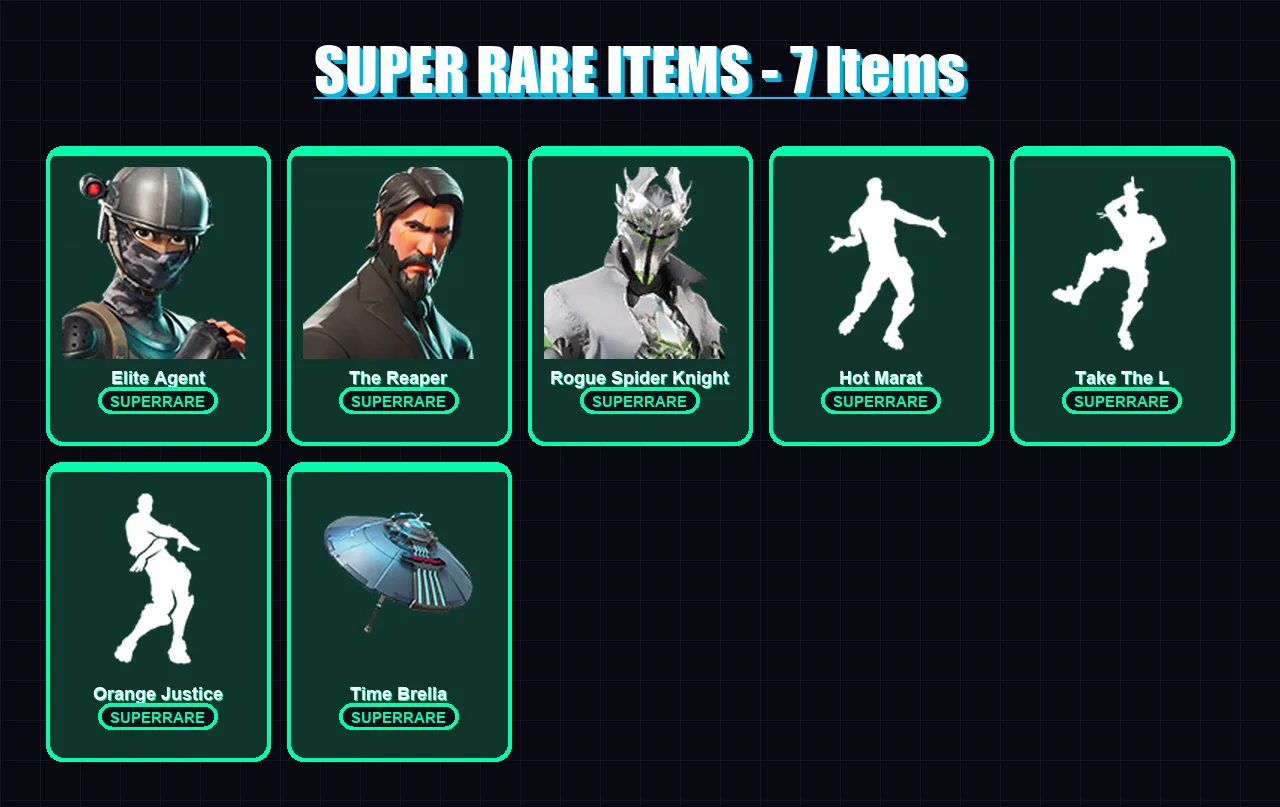 [PS4/PS5/XBOX/PC] | Elite Agent | The Reaper | Rogue Spider Knight | Valor | Fusion | 23 skin | 30 pickaxe | 45 emote | 39 glider | Lv966 — Fortnite account