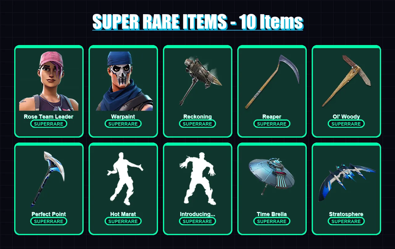 [PS4/PS5/XBOX/PC] | Rose Team Leader | Warpaint | Fade | Deadpool | Midas | 60 skin | 58 pickaxe | 72 emote | 64 glider | Lv684
