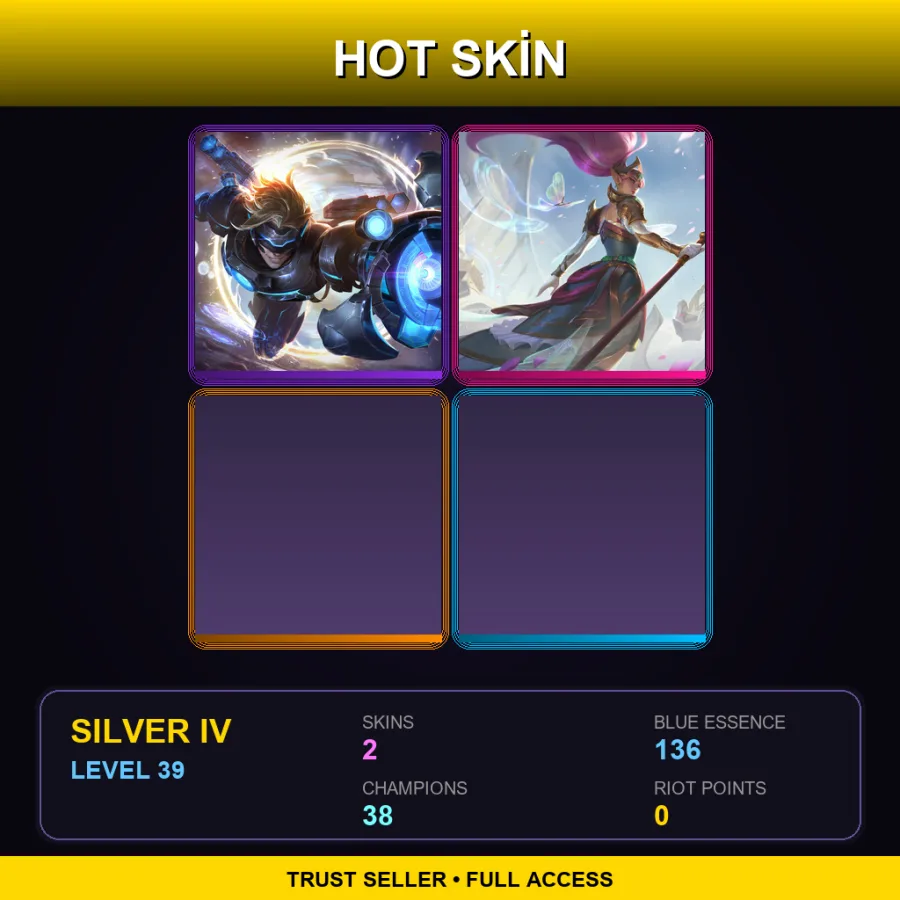 TW | Lv39 | Silver IV | 2 Skin | 38 Champ