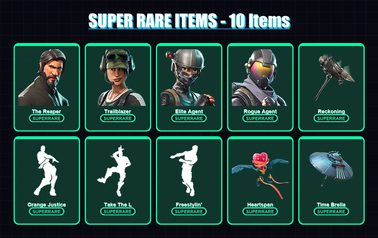 [PC/XBOX/PSN] | The Reaper | Trailblazer | Elite Agent | Rogue Agent | Spectra Knight | 73 skin | 65 pickaxe | 98 emote | 74 glider | Lv1555 — Fortnite account