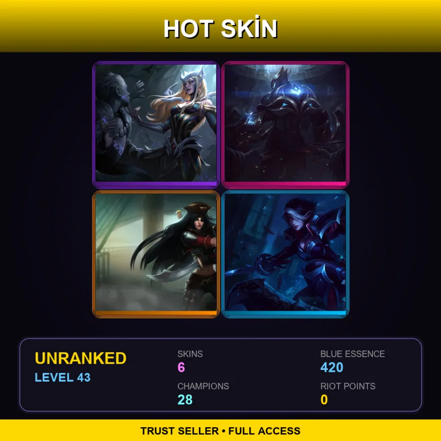 LAS | Lv43 | Unranked | 6 Skin | 28 Champ