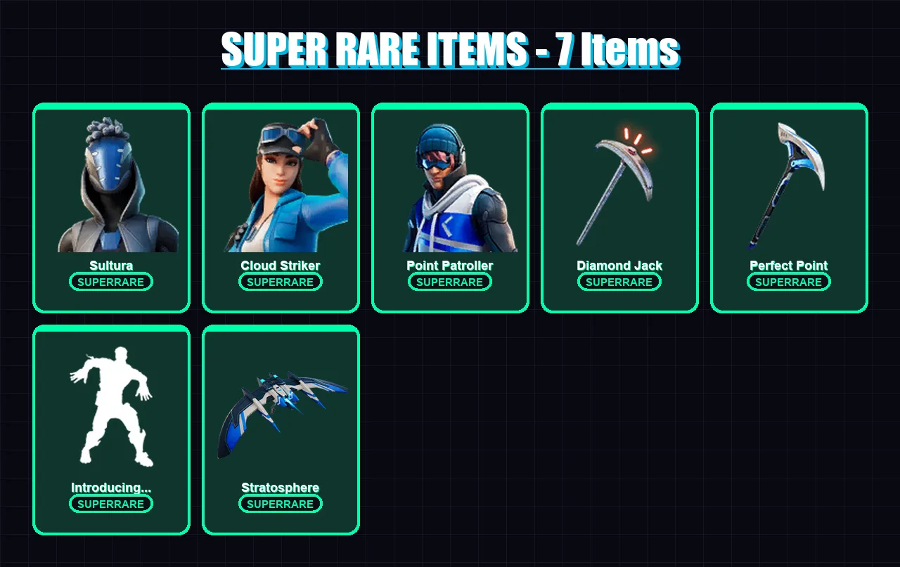 [PC/XBOX] | Sultura | Cloud Striker | Point Patroller | Eternal Knight | Midas | 41 skin | 60 pickaxe | 43 emote | 50 glider | Lv703