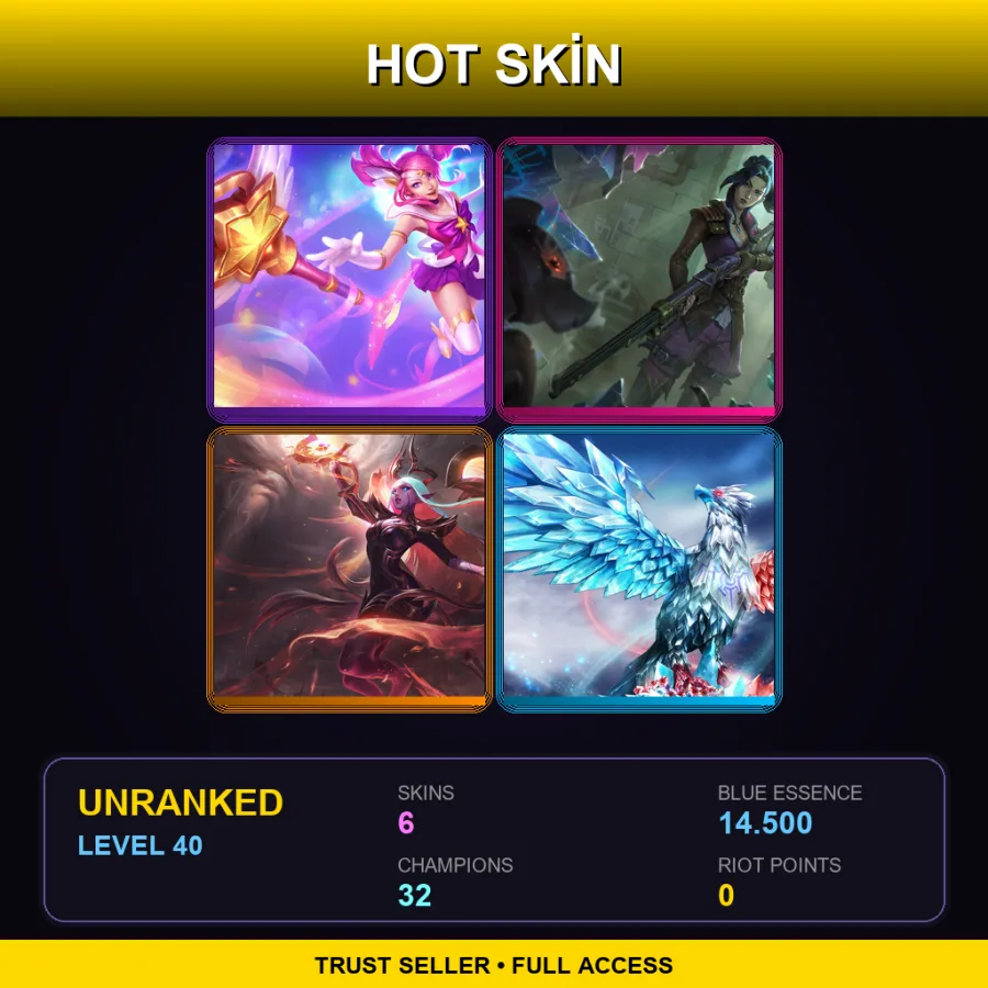 LAS | Lv40 | Unranked | 6 Skin | 32 Champ