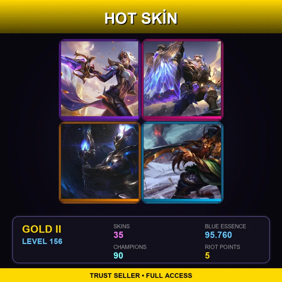 BR | Lv156 | Gold II | 35 Skin | 90 Champ
