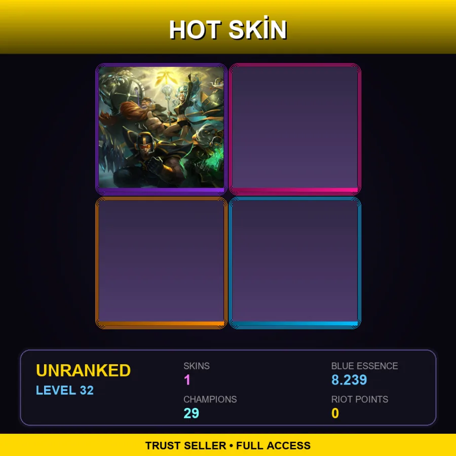 LAS | Lv32 | Unranked | 1 Skin | 29 Champ — LoL account
