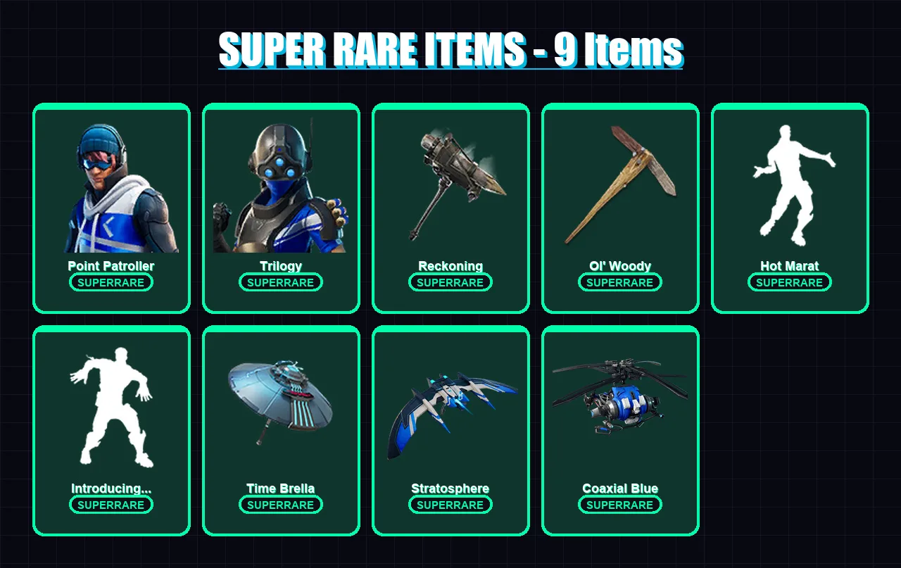 [PC/XBOX] | Point Patroller | Trilogy | Mandalorian | The Ice King | The Scientist | 52 skin | 59 pickaxe | 60 emote | 59 glider | Lv847