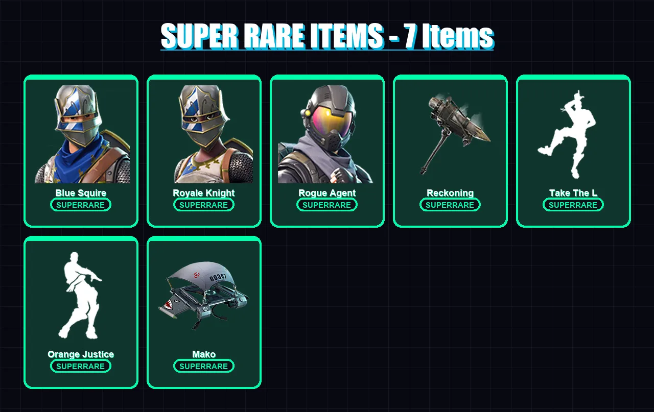 [PC/XBOX/PSN] | Blue Squire | Royale Knight | Rogue Agent | Calamity | Blackheart | 26 skin | 18 pickaxe | 18 emote | 23 glider | Lv329