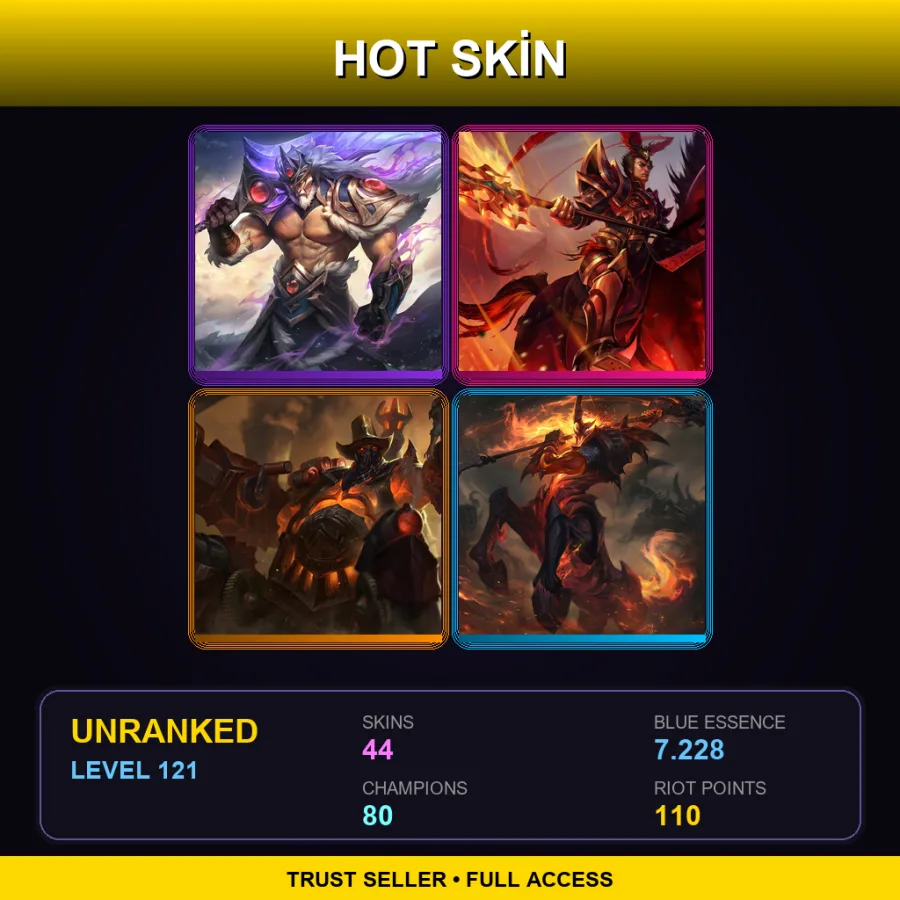 ME | Lv121 | Unranked | 44 Skin | 80 Champ