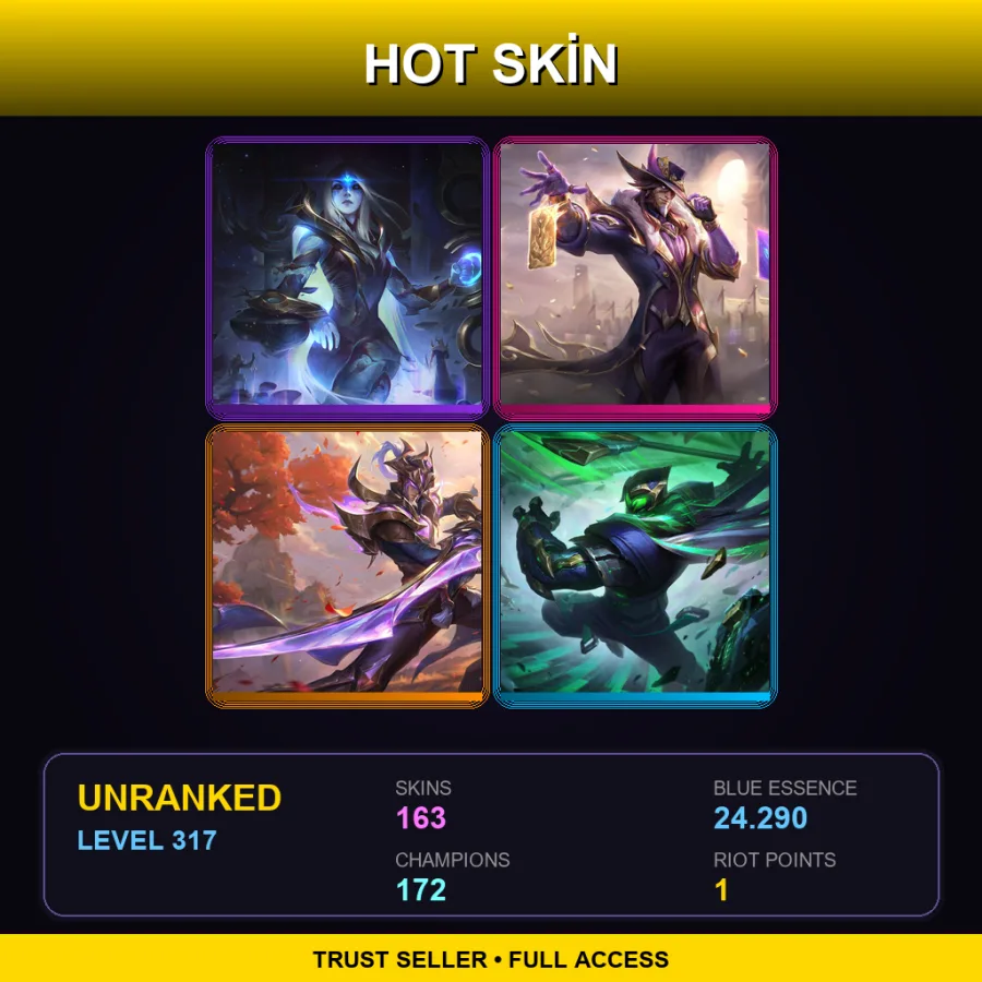 SG | Lv317 | Unranked | 163 Skin | 172 Champ — Earnest Elf Tristana
