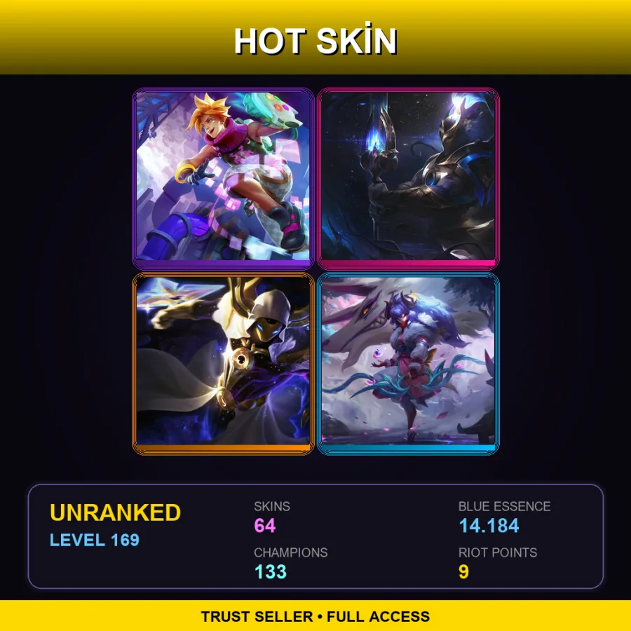 VN | Lv169 | Unranked | 64 Skin | 133 Champ — Constable Trundle