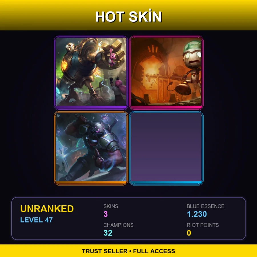 LAS | Lv47 | Unranked | 3 Skin | 32 Champ