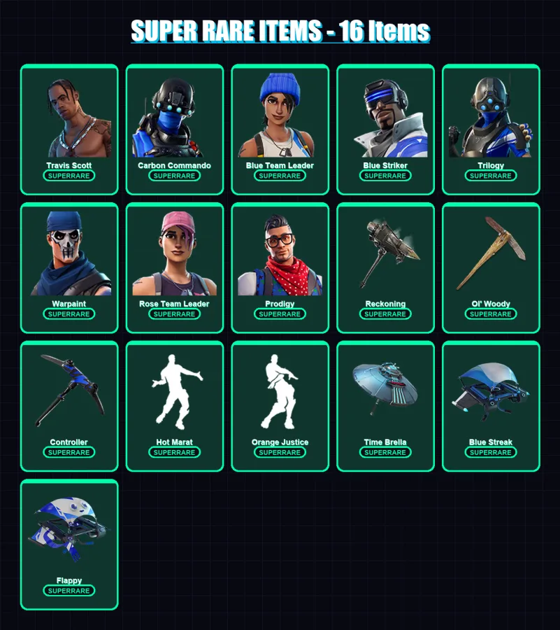 [PS4/PS5/XBOX/PC] | Travis Scott | Carbon Commando | Blue Team Leader | 107 skin | Lv1567