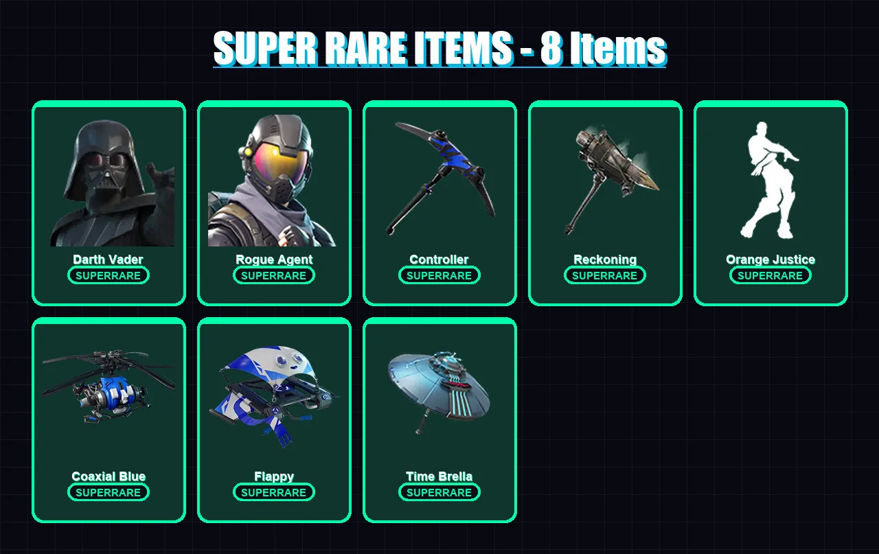[PS4/PS5/XBOX/PC] | Darth Vader | Rogue Agent | Kado Thorne | The Imagined | The Origin | 161 skin | 203 pickaxe | 165 emote | 162 glider | Lv2204