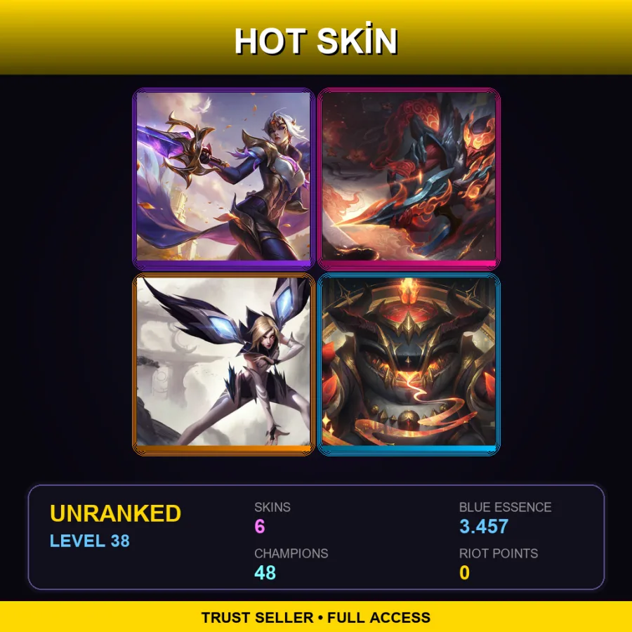 LAS | Lv38 | Unranked | 6 Skin | 48 Champ — Shan Hai Scrolls Jhin