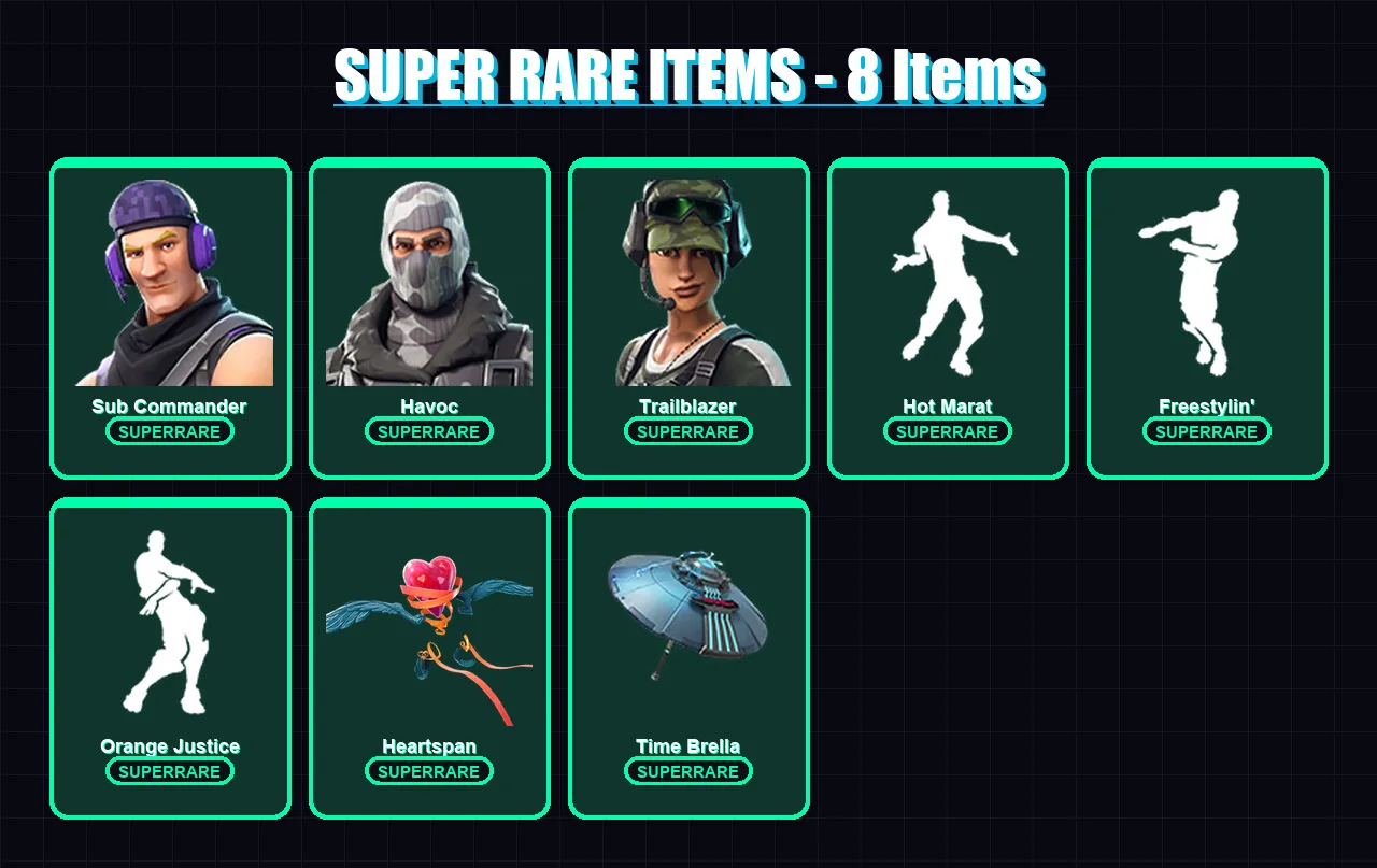 [PC/XBOX/PSN] | Sub Commander | Havoc | Trailblazer | Sentinel | Blackheart | 40 skin | 77 pickaxe | 67 emote | 65 glider | Lv1030
