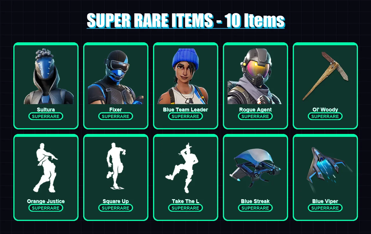 [PS4/PS5/PC] | Sultura | Fixer | Blue Team Leader | Rogue Agent | Dark Voyager | 34 skin | 79 pickaxe | 65 emote | 70 glider | Lv1212