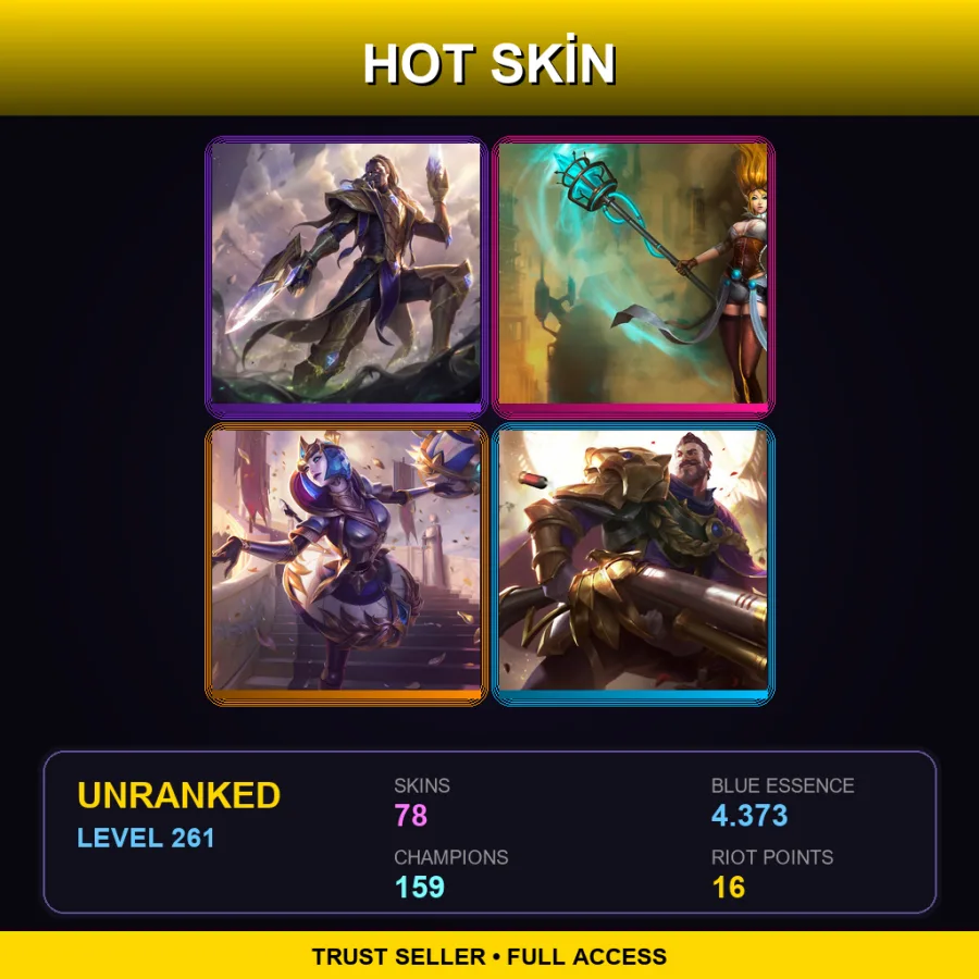 SG | Lv261 | Unranked | 78 Skin | 159 Champ