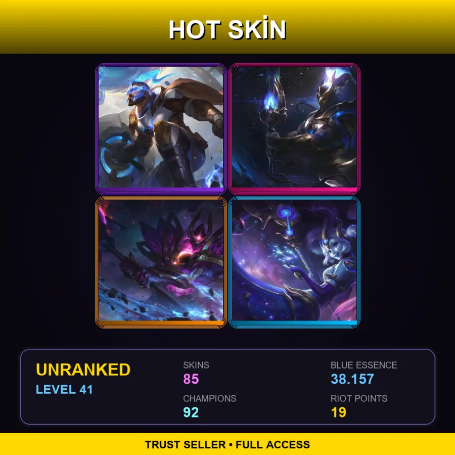 VN | Lv41 | Unranked | 85 Skin | 92 Champ