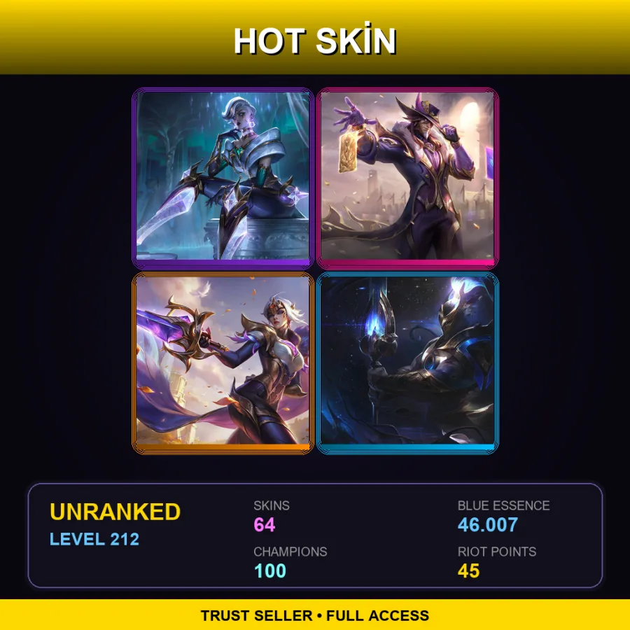 LAS | Lv212 | Unranked | 64 Skin | 100 Champ — Fae Dragon Ashe