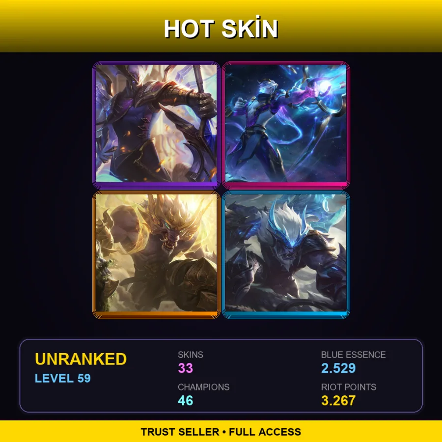 NA | Lv59 | Unranked | 33 Skin | 46 Champ — Traditional Sejuani