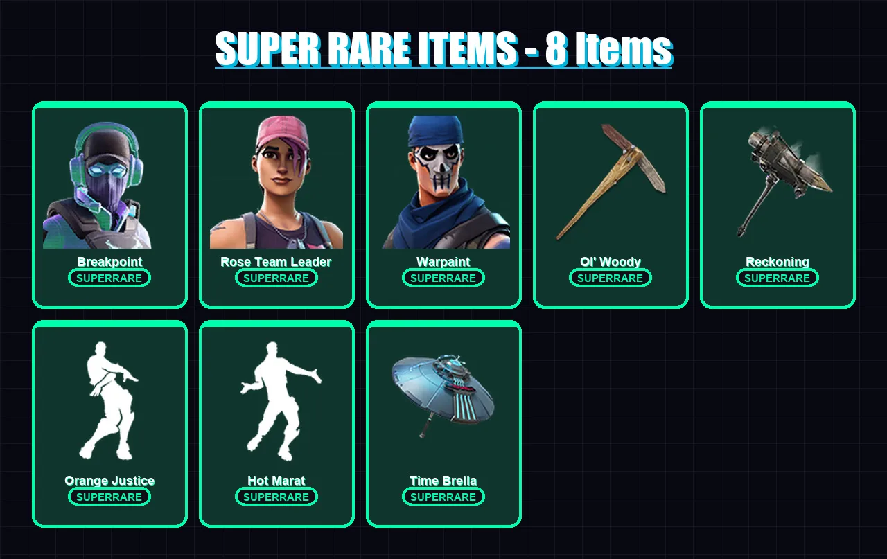 [PC/PSN] | Breakpoint | Rose Team Leader | Warpaint | Midas | Luxe | 194 skin | 196 pickaxe | 203 emote | 166 glider | Lv2932