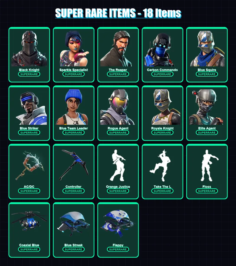 [PS4/PS5/XBOX/PC] | Black Knight | Sparkle Specialist | The Reaper | 23 skin | Lv545