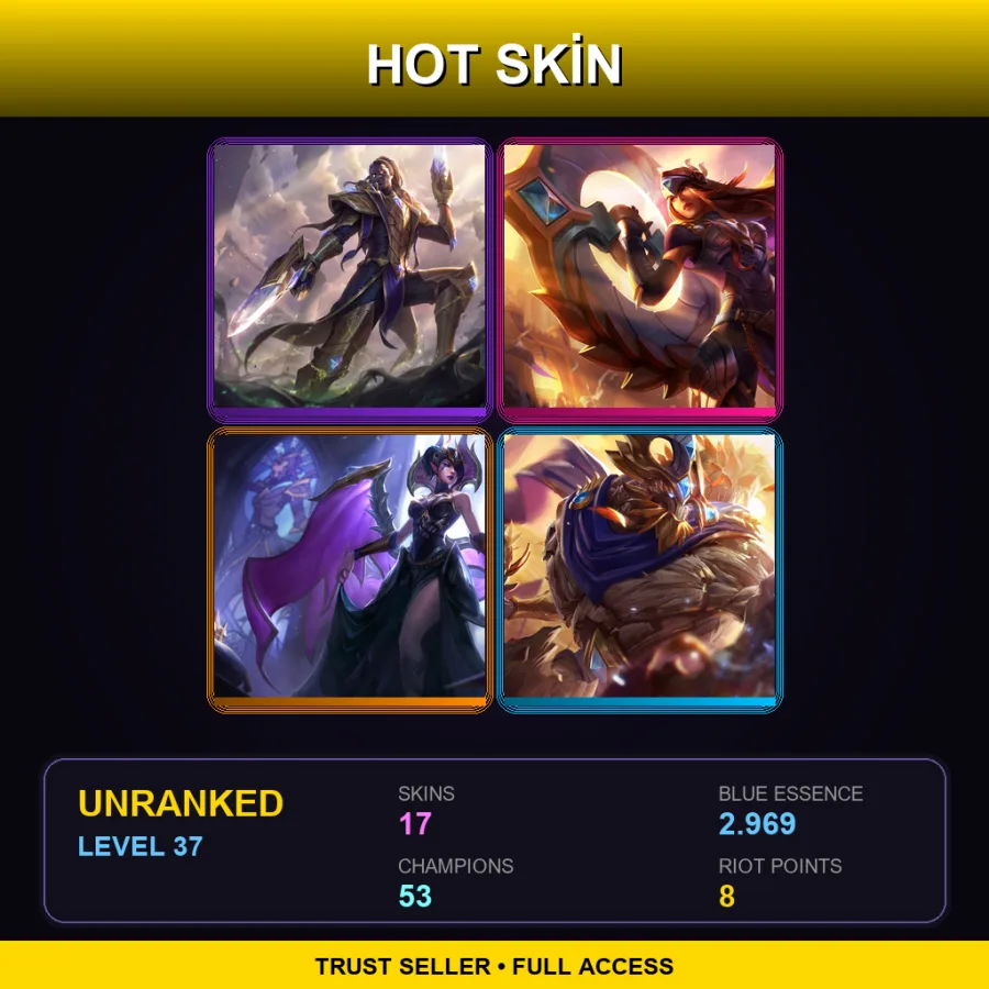 EUNE | Lv37 | Unranked | 17 Skin | 53 Champ