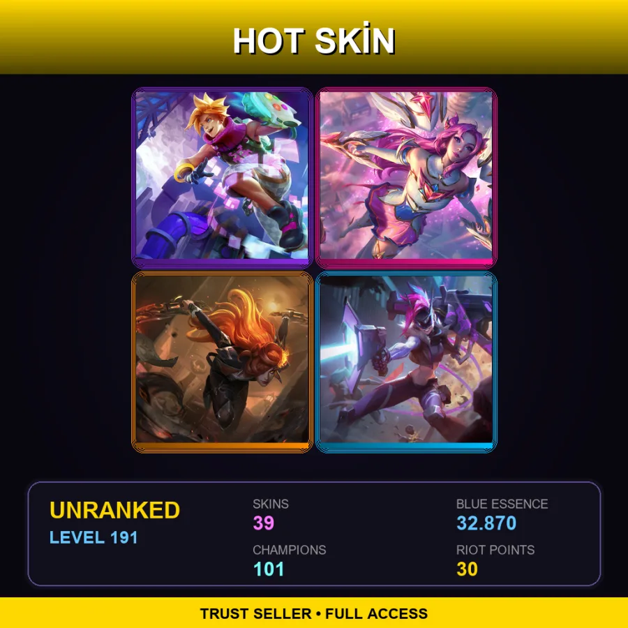LAS | Lv191 | Unranked | 39 Skin | 101 Champ — Firecracker Tristana