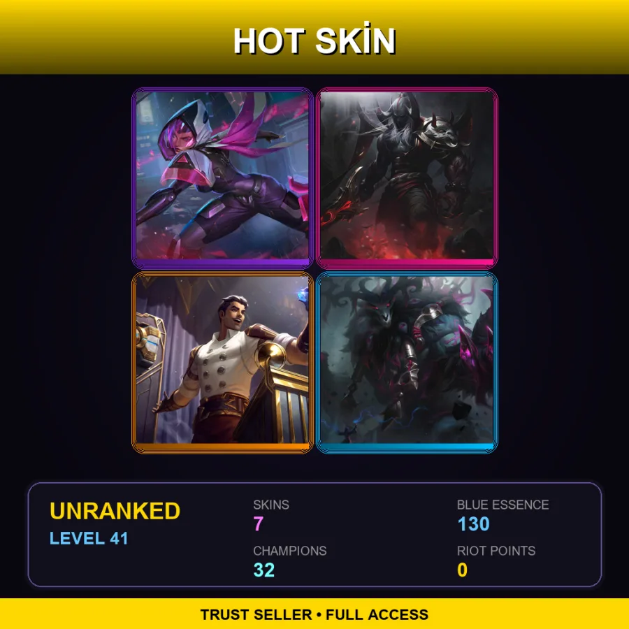 LAS | Lv41 | Unranked | 7 Skin | 32 Champ — Blood Moon Aatrox
