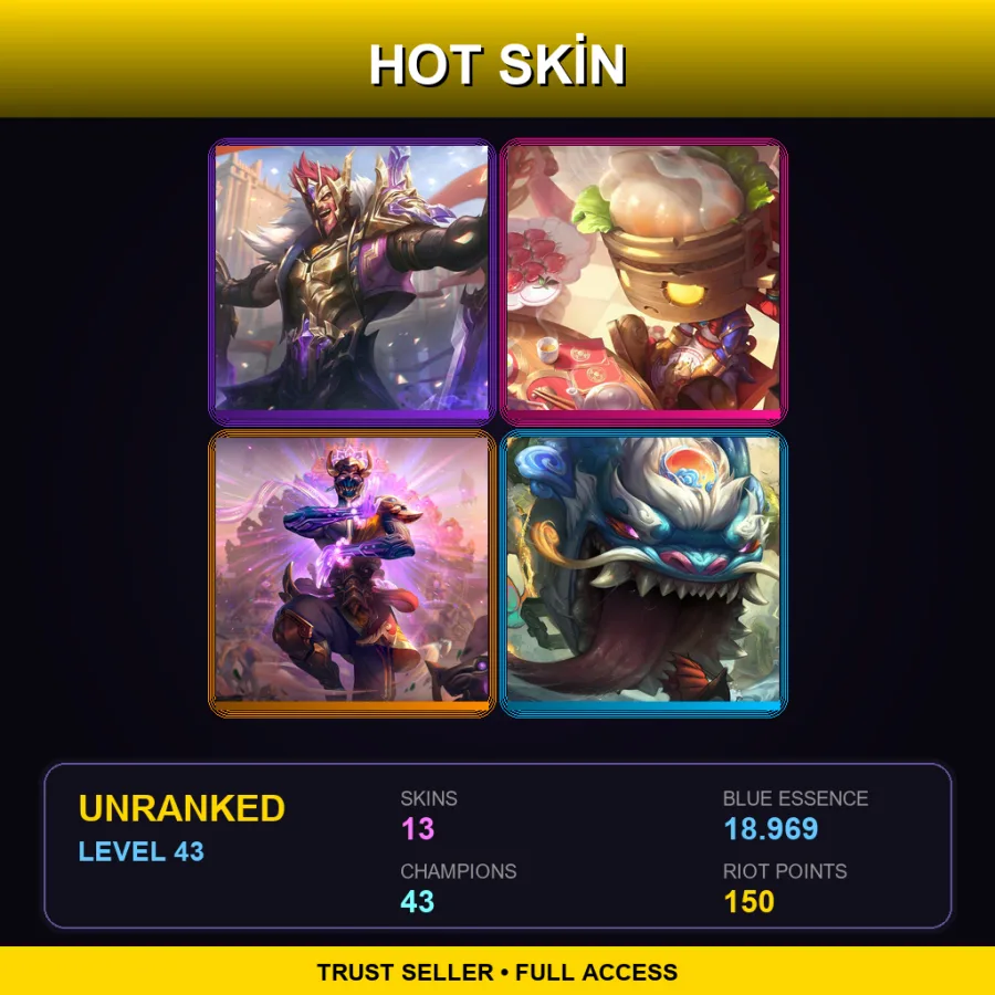 NA | Lv43 | Unranked | 13 Skin | 43 Champ — Armored Titan Nasus