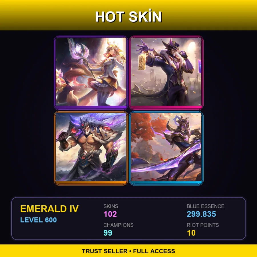 LAS | Lv600 | Emerald IV | 102 Skin | 99 Champ