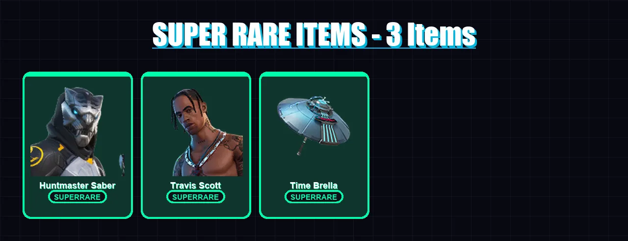 [PC/PSN] | Huntmaster Saber | Travis Scott | Kymera | Gear Specialist Maya | Ronin | 63 skin | 81 pickaxe | 64 emote | 76 glider | Lv1306