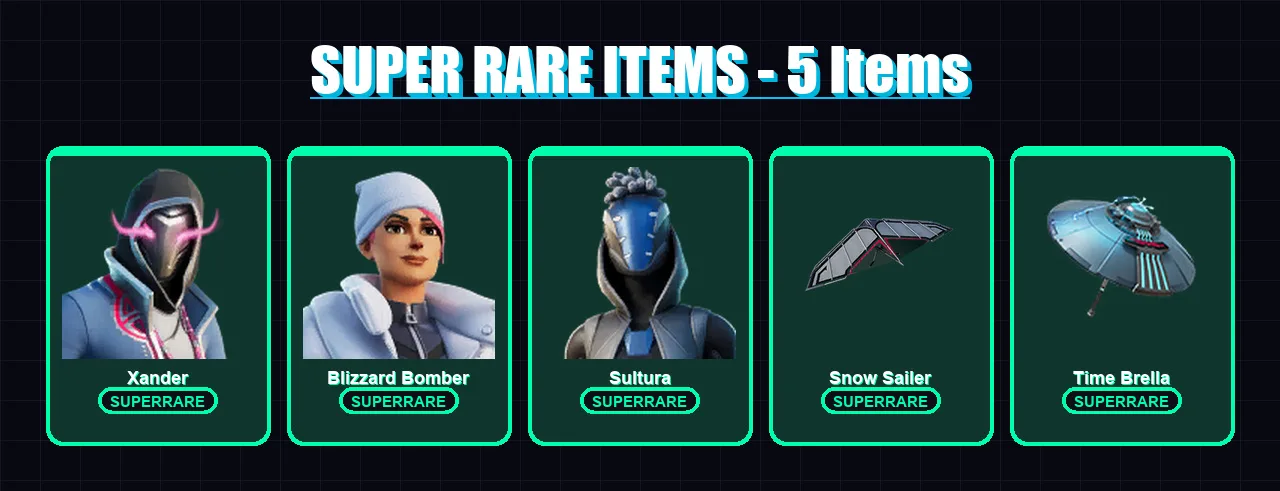 [PS4/PS5/XBOX/PC] | Xander | Blizzard Bomber | Sultura | Twyn | Valeria | 65 skin | 98 pickaxe | 77 emote | 85 glider | Lv1383