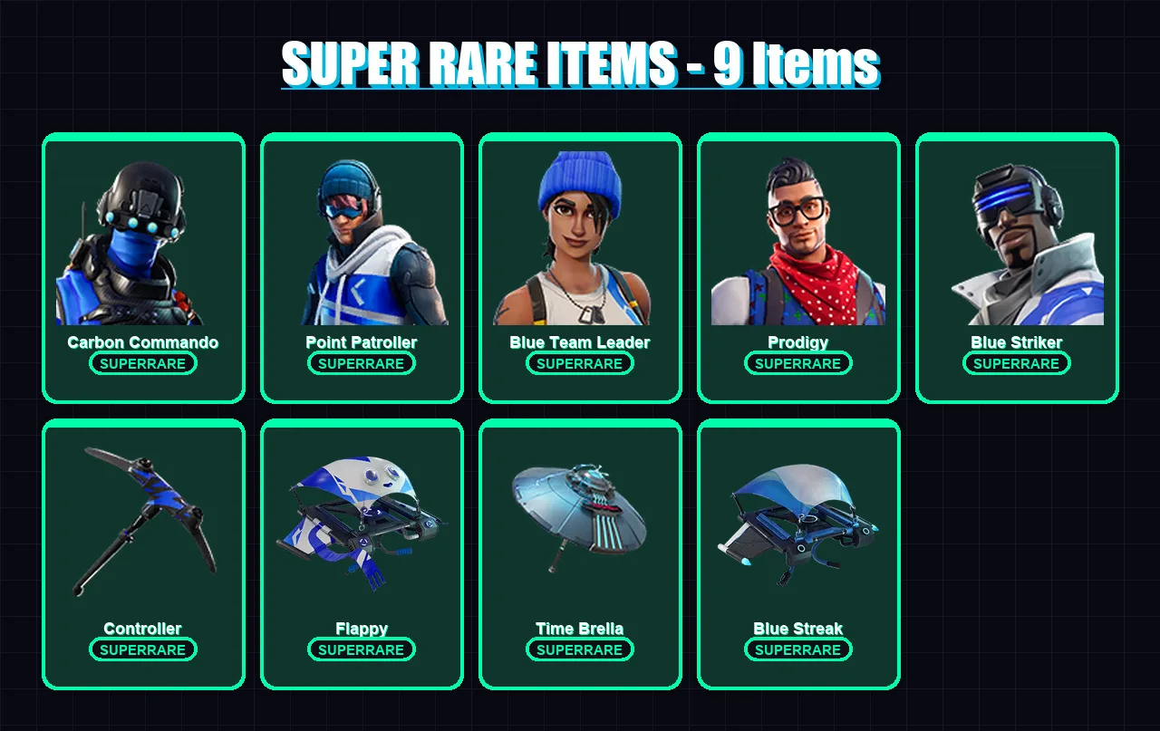 [PS4/PS5/XBOX/PC] | Carbon Commando | Point Patroller | Blue Team Leader | 20 skin | Lv664 — Fortnite account
