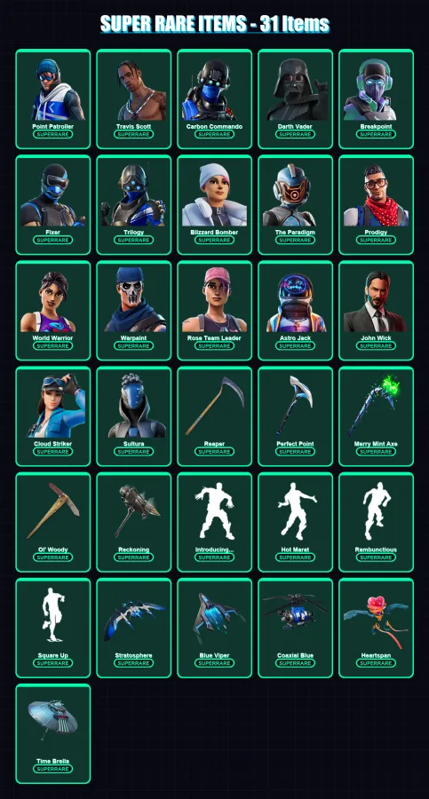 [PS4/PS5/XBOX/PC] | Point Patroller | Travis Scott | Carbon Commando | 429 skin | Lv5045