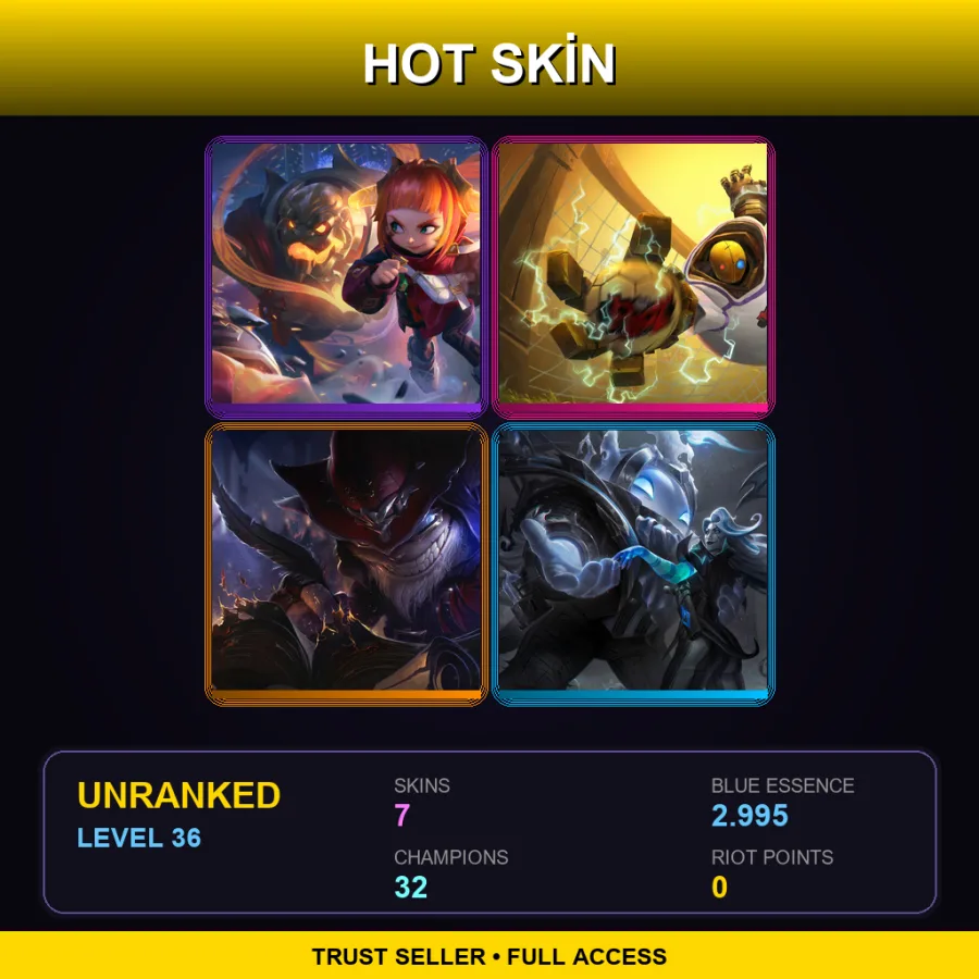 EUW | Lv36 | Unranked | 7 Skin | 32 Champ — Haunted Zyra