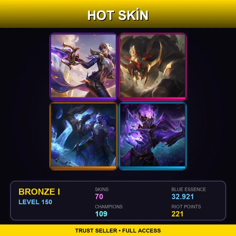 BR | Lv150 | Bronze I | 70 Skin | 109 Champ