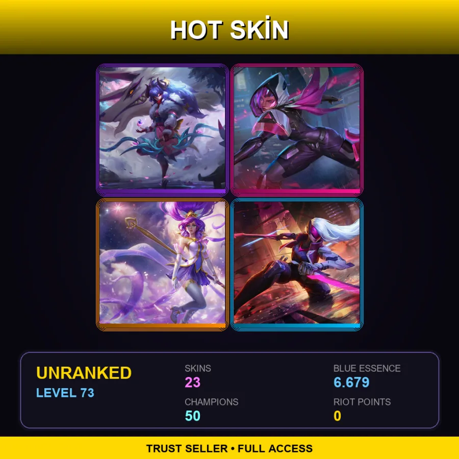 SG | Lv73 | Unranked | 23 Skin | 50 Champ — Meowrick