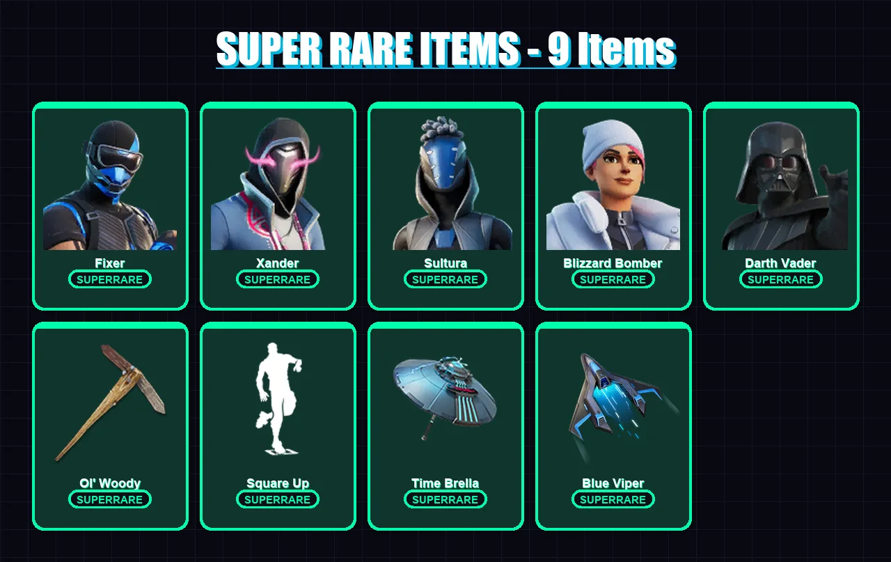[PC/PSN] | Fixer | Xander | Sultura | Blizzard Bomber | Darth Vader | 67 skin | 65 pickaxe | 72 emote | 52 glider | Lv945